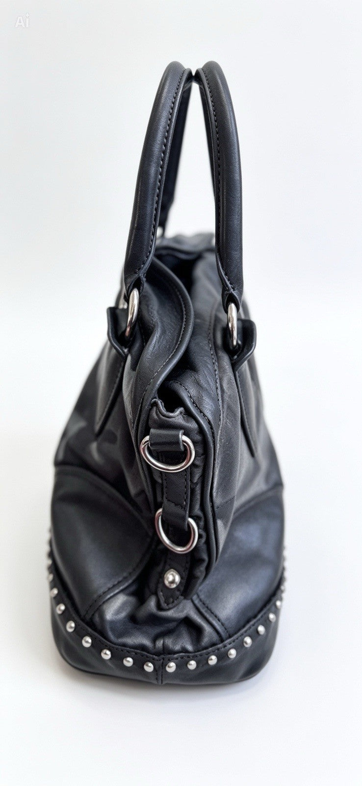 PRADA Vintage Fall 2010 Camouflage Tessuto Nylon Studded Bowler Bag (BL0688)