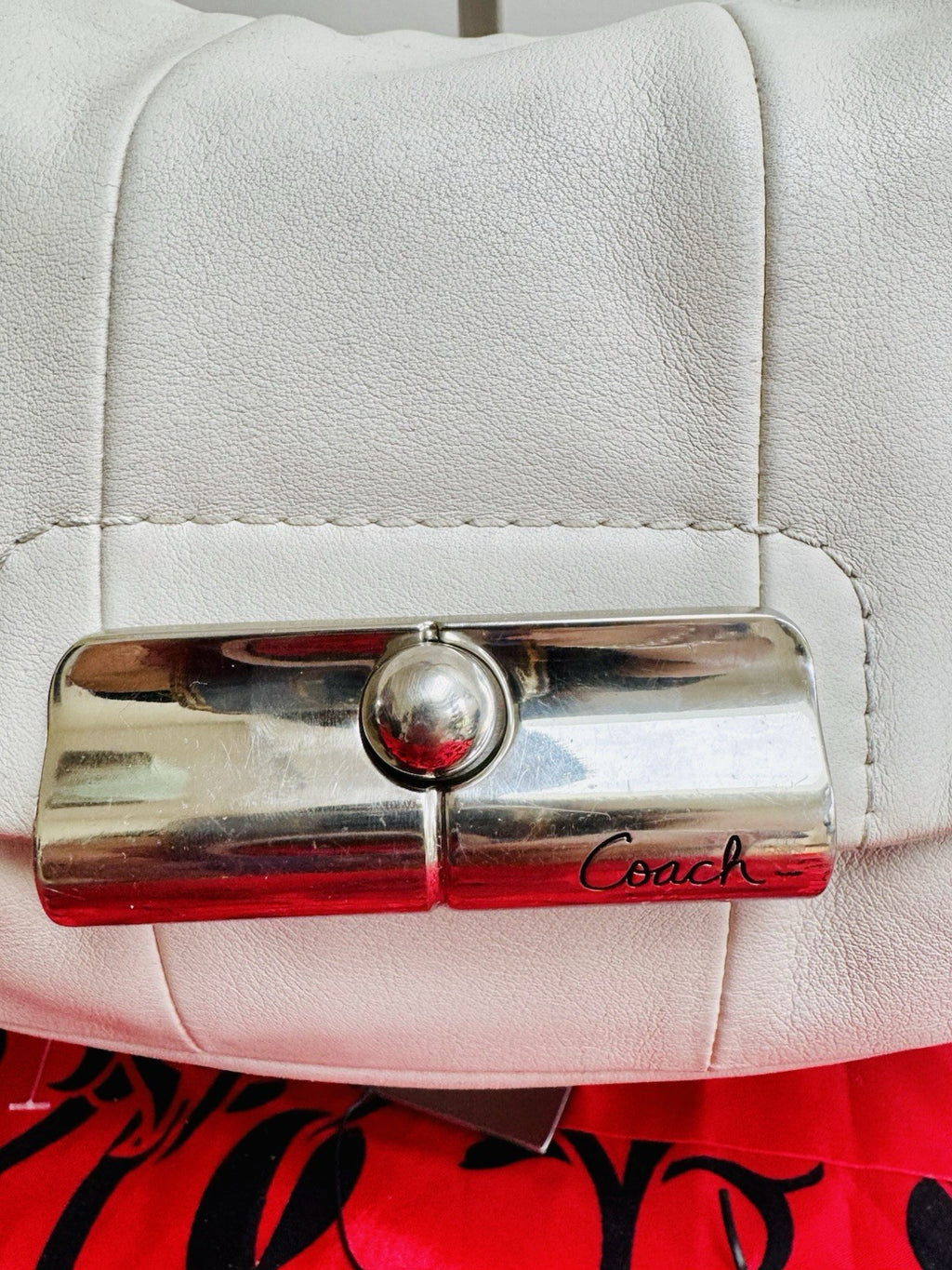 Coach vintage Genuine Kristin Leather Cream  Hobo Shoulder Bag
