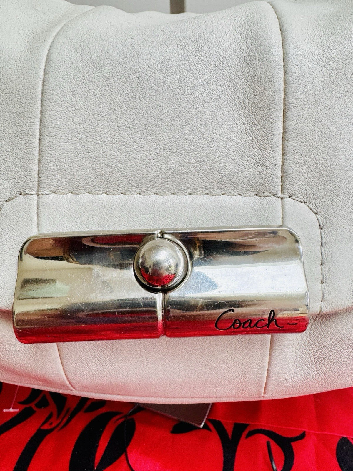 Coach vintage Genuine Kristin Leather Cream  Hobo Shoulder Bag