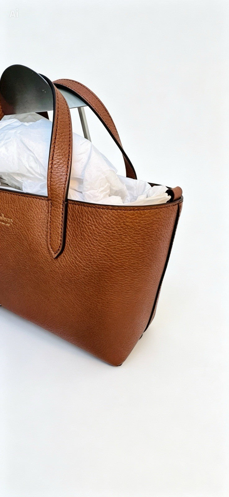 BNWT Genuine Mulberry Alder Tote In NVT Tan Calfskin Leather With Dustbag