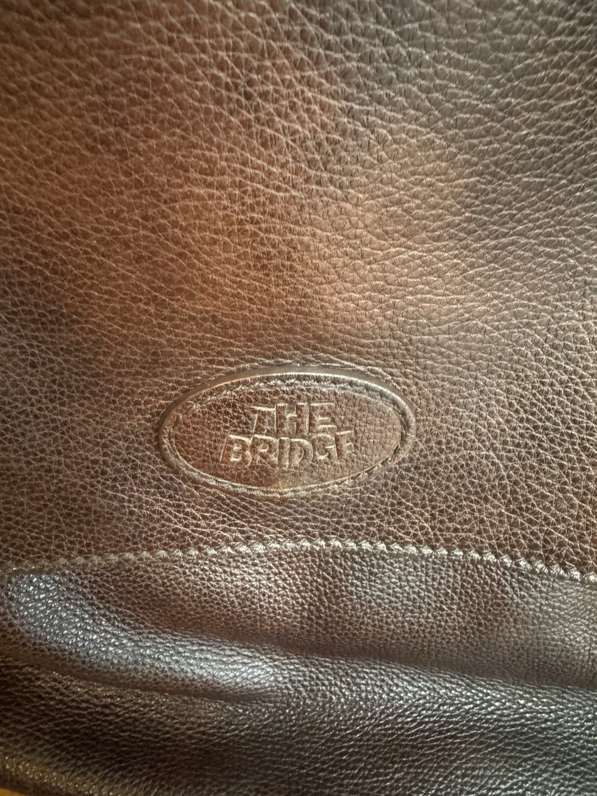Vintage Genuine The Bridge Brown Leather Bag with Crossbody Shoulder Strap VGC