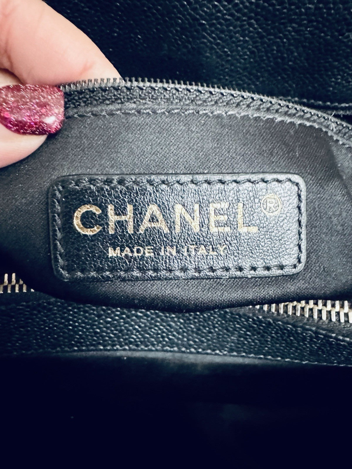 Chanel GST Shopper Tote Bag Black Caviar Leather handbag shoulder bag & dustbag