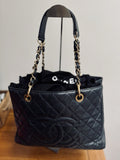 Chanel GST Shopper Tote Bag Black Caviar Leather handbag shoulder bag & dustbag