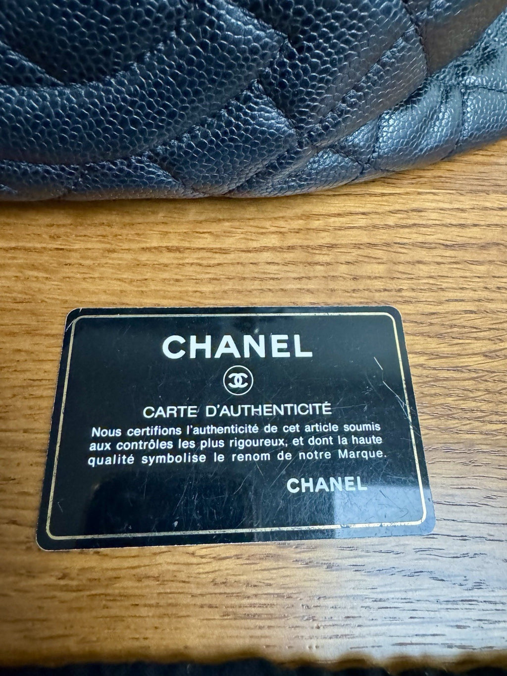 Chanel GST Shopper Tote Bag Black Caviar Leather handbag shoulder bag & dustbag