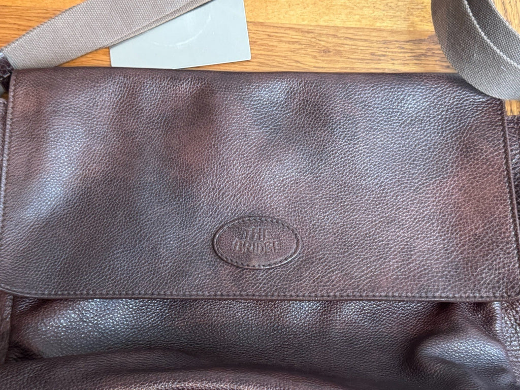 Vintage Genuine The Bridge Brown Leather Bag with Crossbody Shoulder Strap VGC