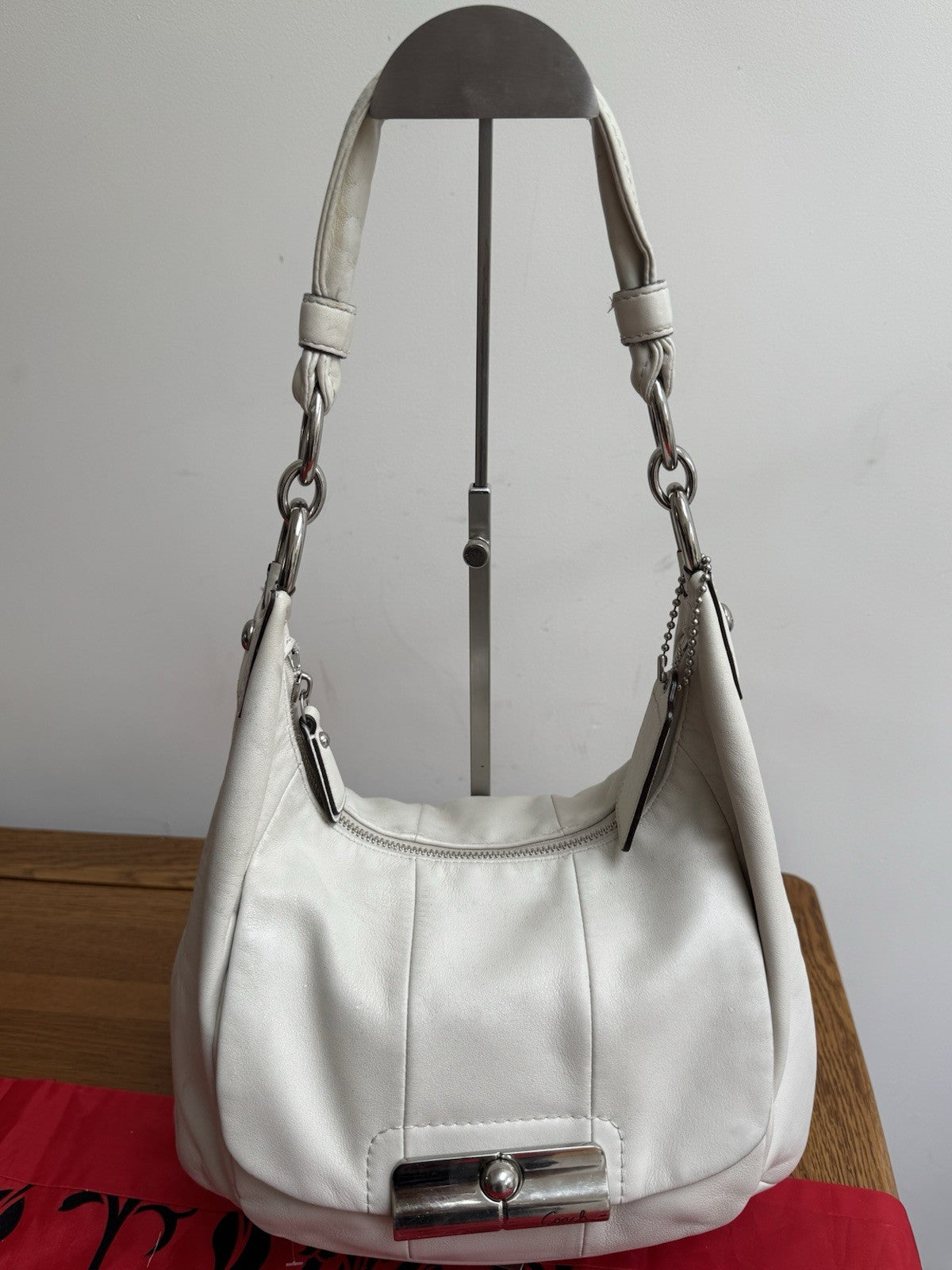 Coach vintage Genuine Kristin Leather Cream  Hobo Shoulder Bag