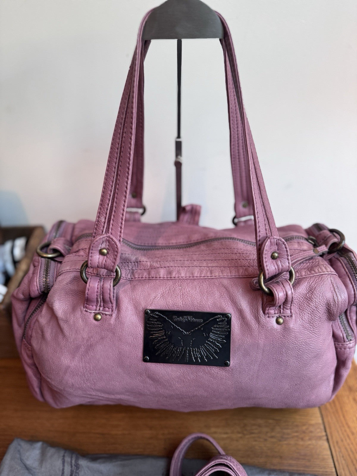 Genuine Zadig & Voltaire Calfskin Dusty Pink Shoulder Crossbody With Dustbag