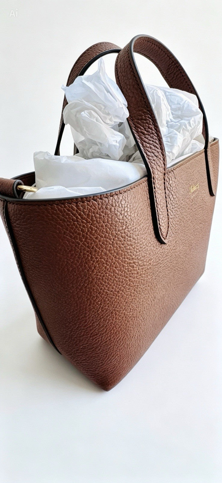 BNWT Genuine Mulberry Alder Tote In NVT Tan Calfskin Leather With Dustbag