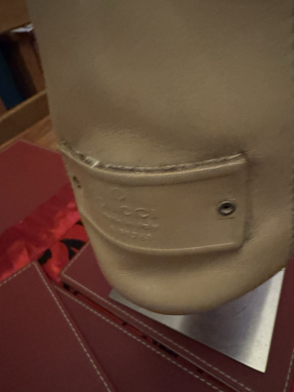 Women’s Vintage 80’s Gucci Nude Calfskin Leather Shoulder Bag