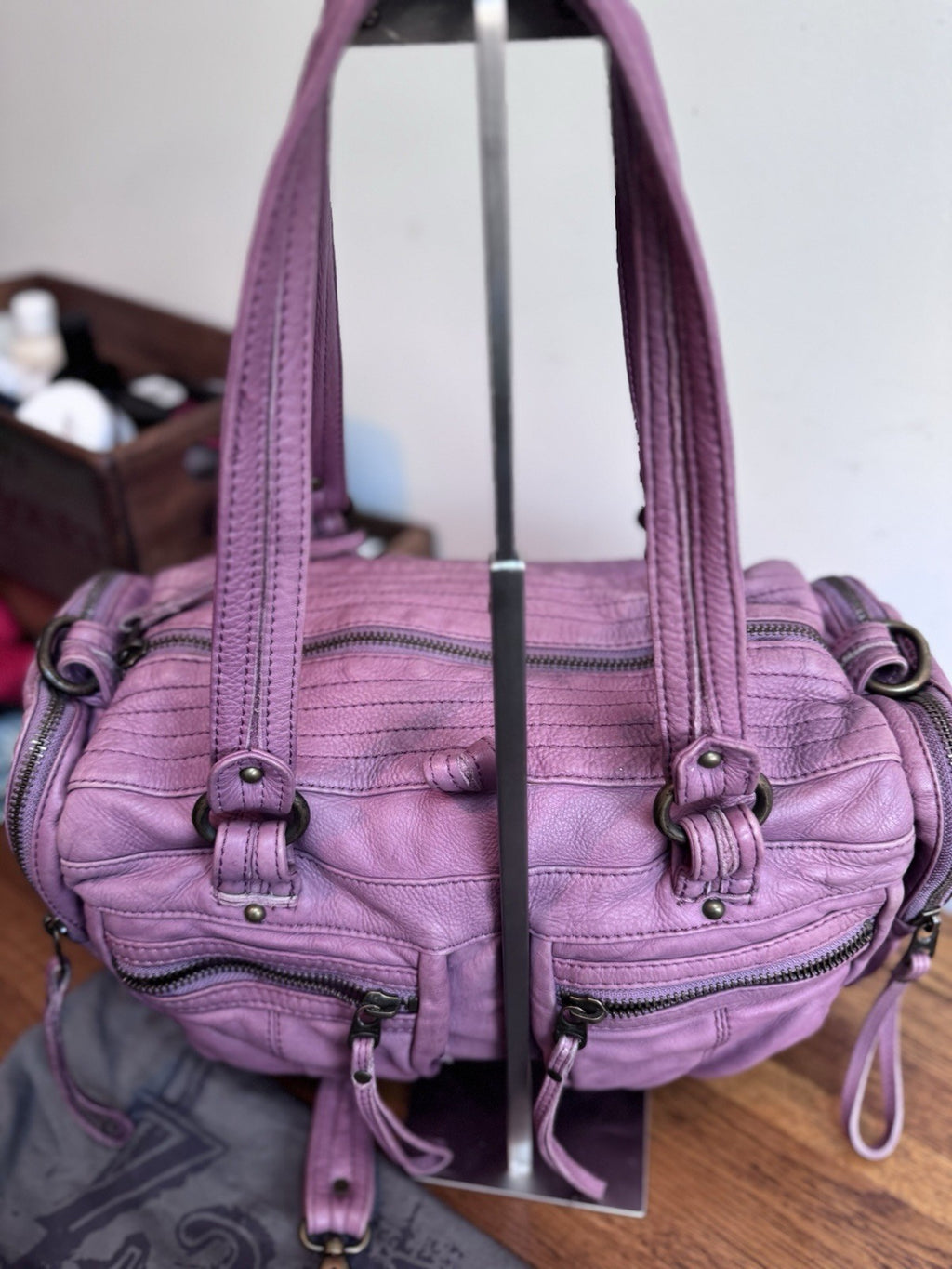 Genuine Zadig & Voltaire Calfskin Dusty Pink Shoulder Crossbody With Dustbag