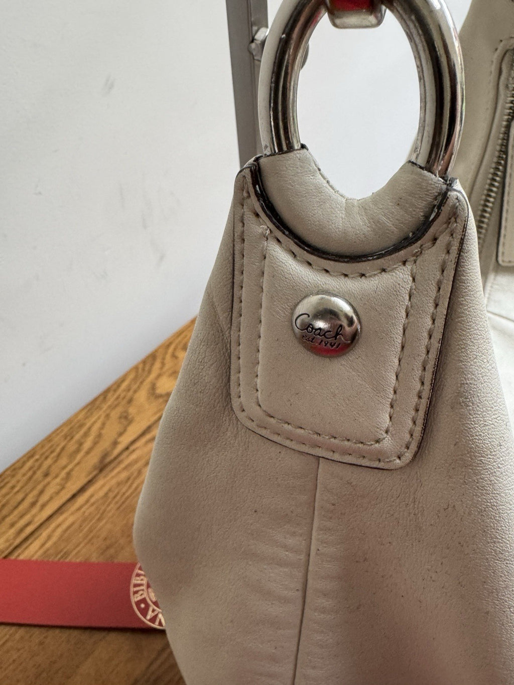 Coach vintage Genuine Kristin Leather Cream  Hobo Shoulder Bag