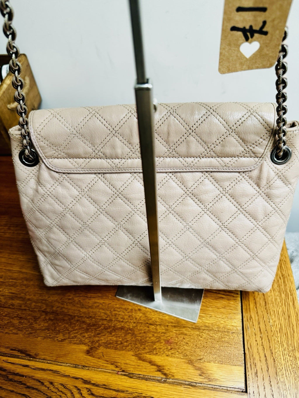 Genuine Marc Jacob’s Quilted Off Pink Leather Shoulder Bag Excellent Condition