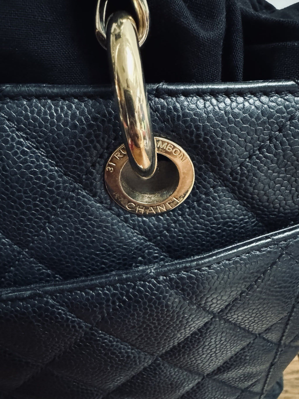 Chanel GST Shopper Tote Bag Black Caviar Leather handbag shoulder bag & dustbag