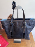 Genuine Vintage Coach Hampton Handbag Black Leather Shoulder Bag