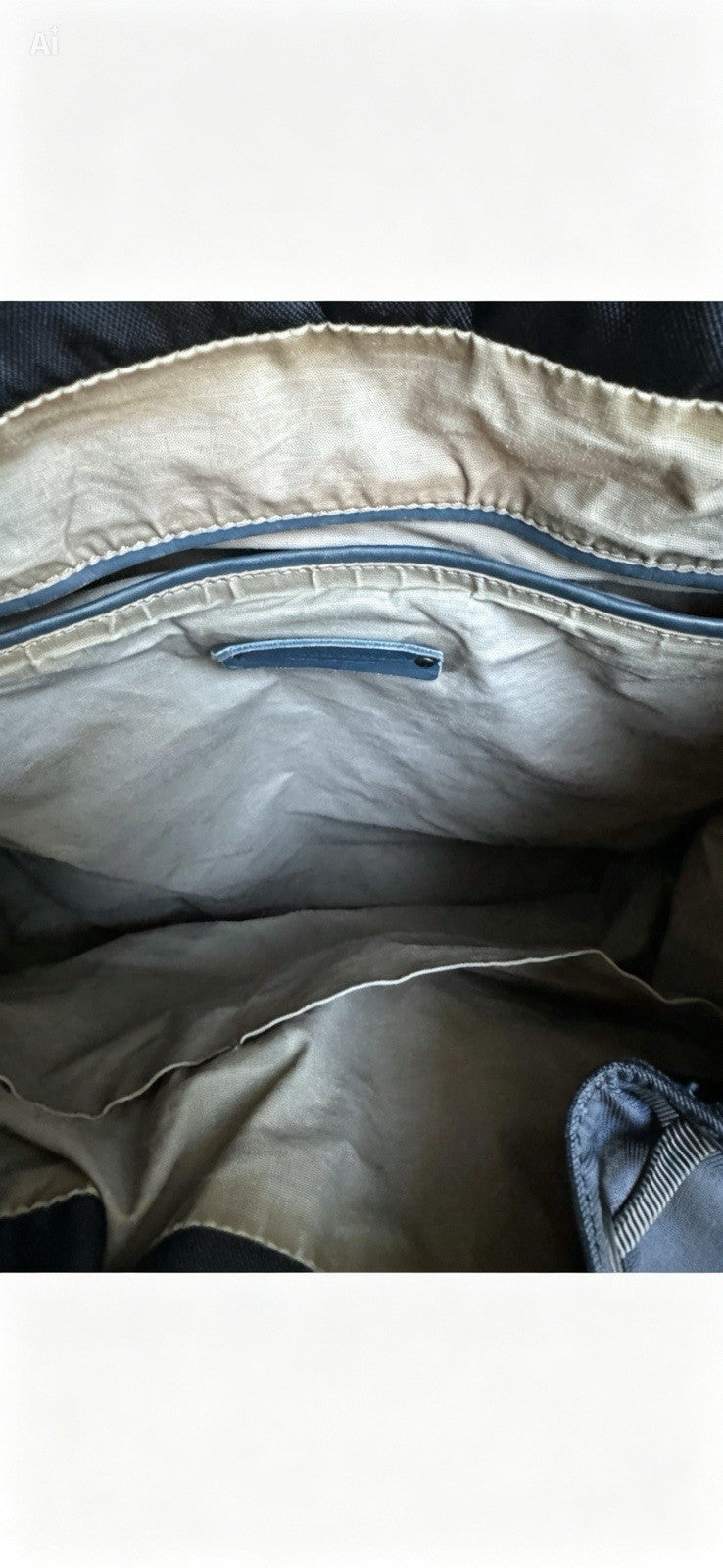 VGC Bottega Veneta Leather and Canvas Blue Backpack Bag