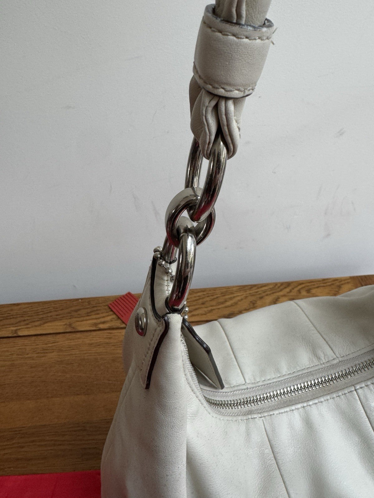 Coach vintage Genuine Kristin Leather Cream  Hobo Shoulder Bag
