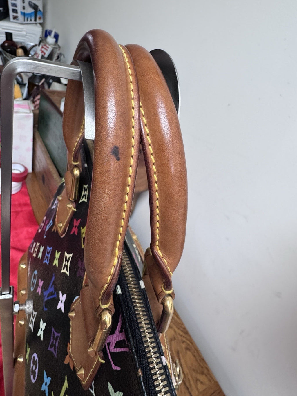Louis Vuitton x Takashi Murakami Multicolor Alma PM Noir Limited Edition Bag